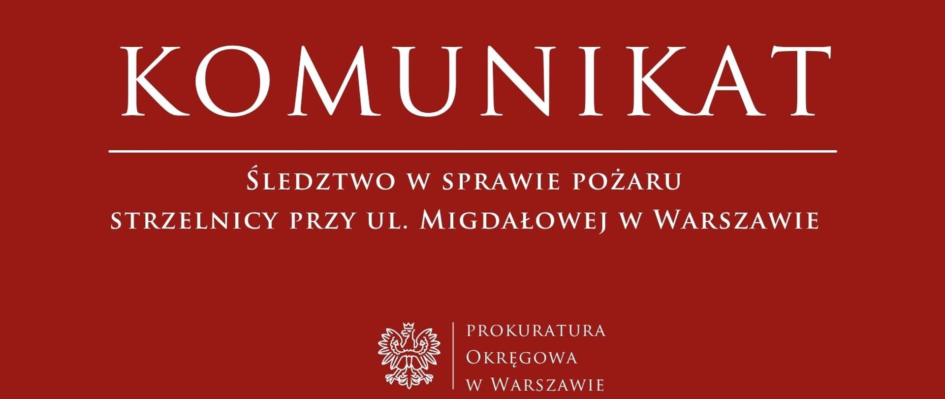 Komunikaty - Warszawa Pożar migdałowa