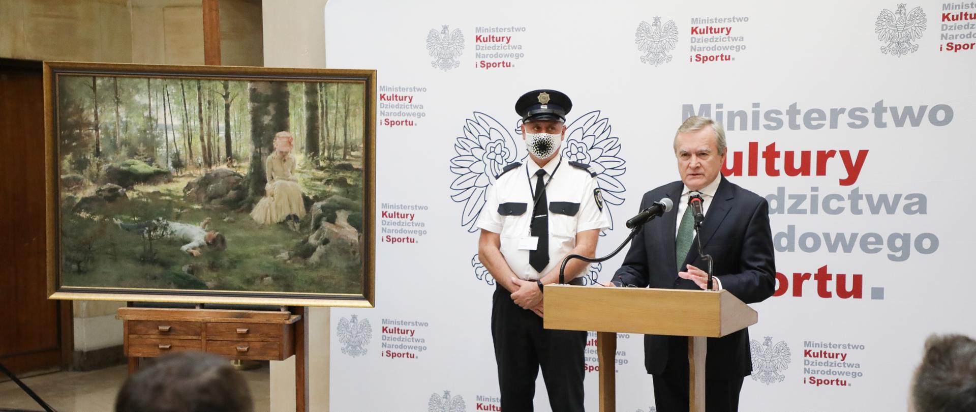 Odzyskana strata wojenna – obraz Alberta Edelfelta – w zbiorach Muzeum Narodowego w Warszawie, fot. Danuta Matloch