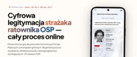 Plakat informujący o procesie procesie uzyskania legitymacji osp