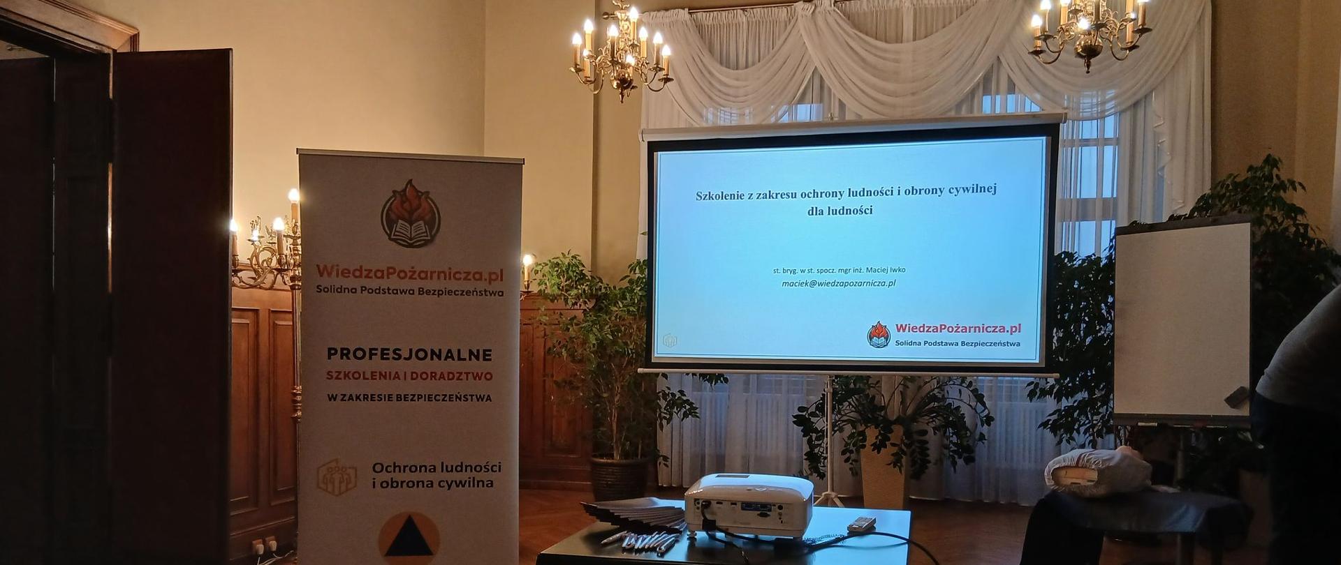 Sala przygotowana do szkolenia