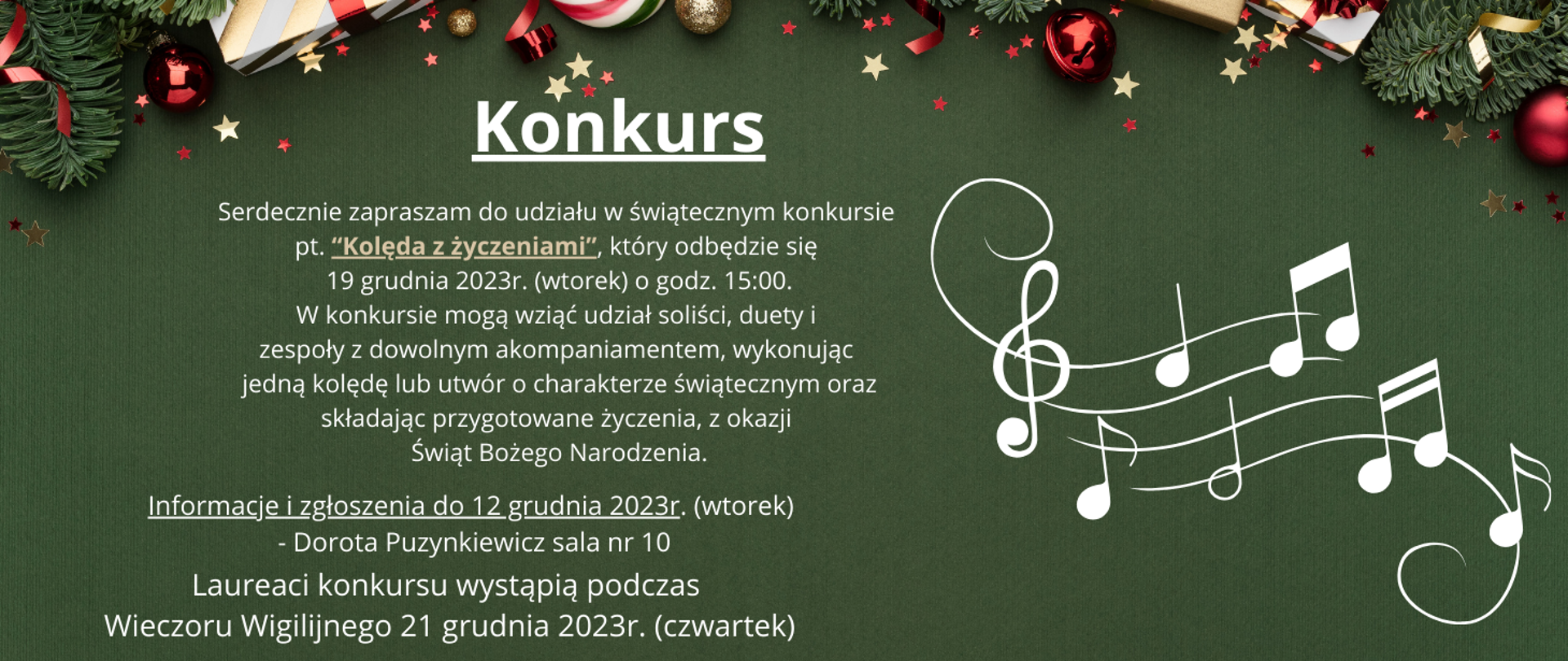 Konkurs "Kolęda z życzeniami"