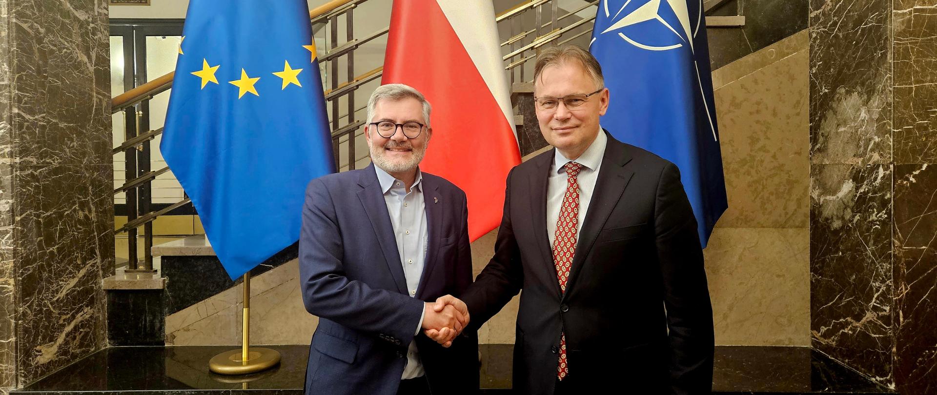 Deputy Minister Arkadiusz Mularczyk meets with Coordinator of German-Polish Intersocietal and Cross-Border Cooperation Dietmar Nietan