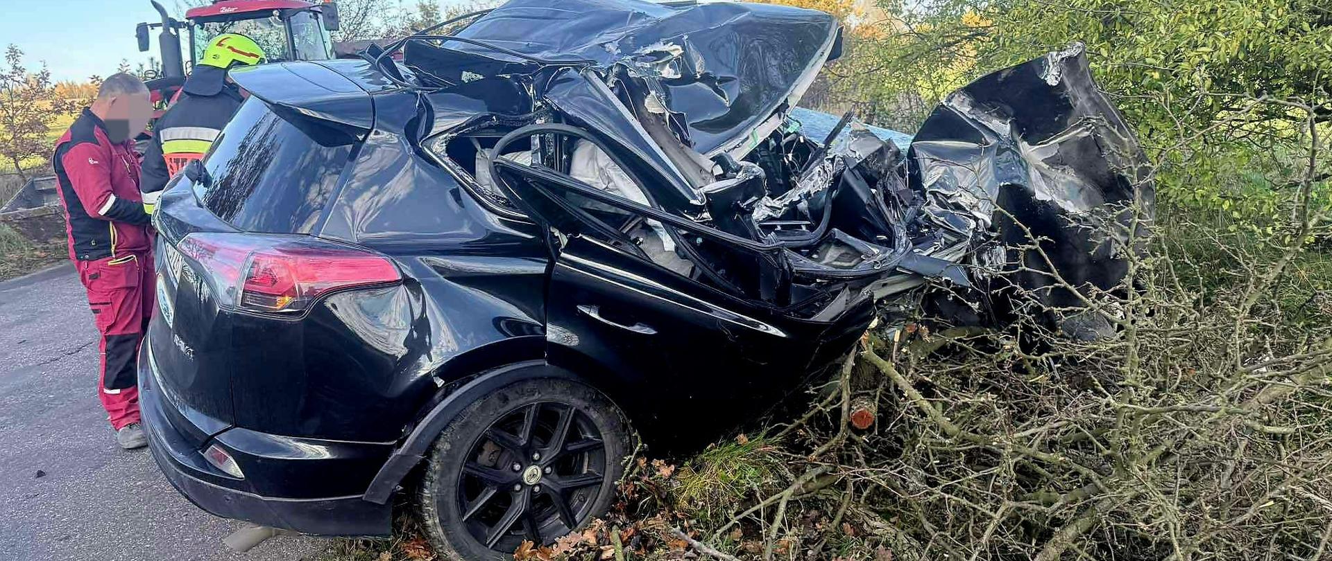 Zdarzenie drogowe między Brunowem a Jakubowem – jedna osoba poszkodowana