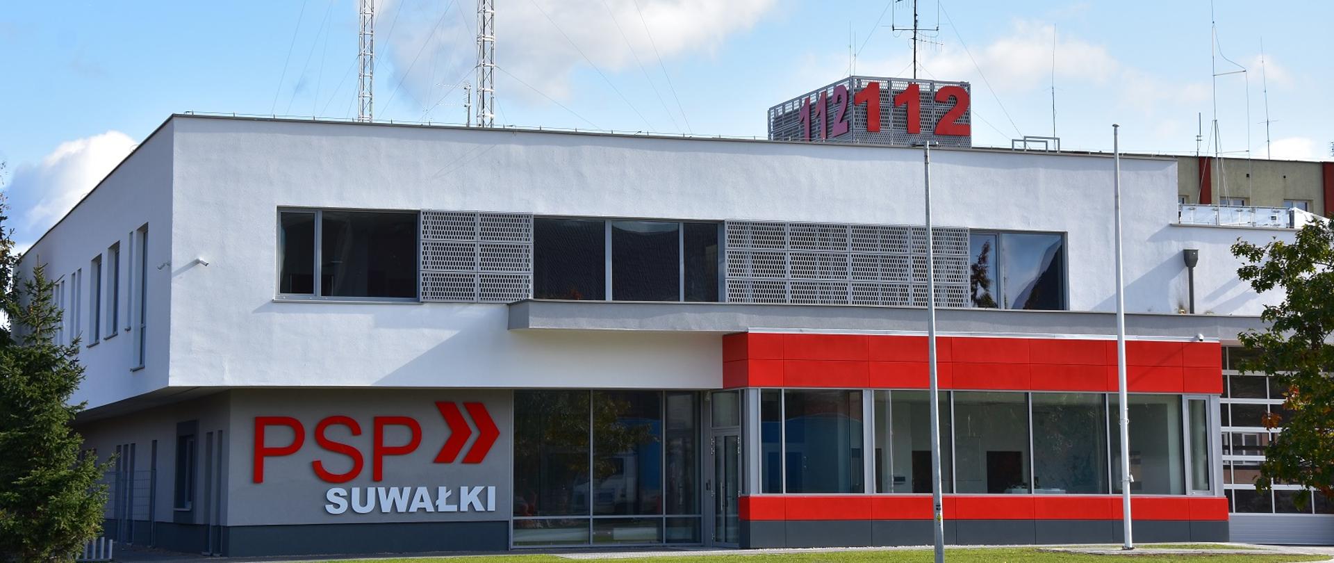 Zdjęcie obrazuje budynek KM PSP w Suwałkach