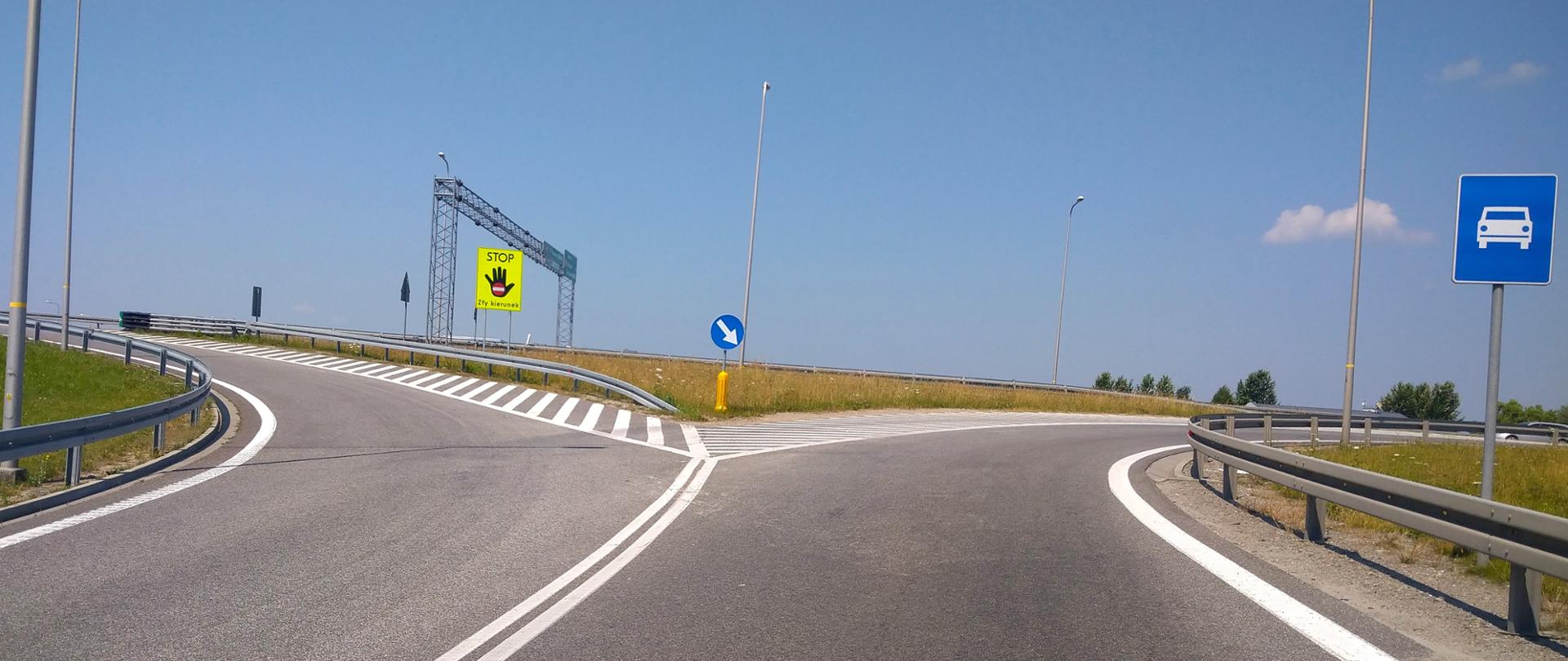 znak zły kierunek na A4