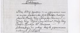 Deklaracja zgody Józefa Garstki na przeniesienie służbowe