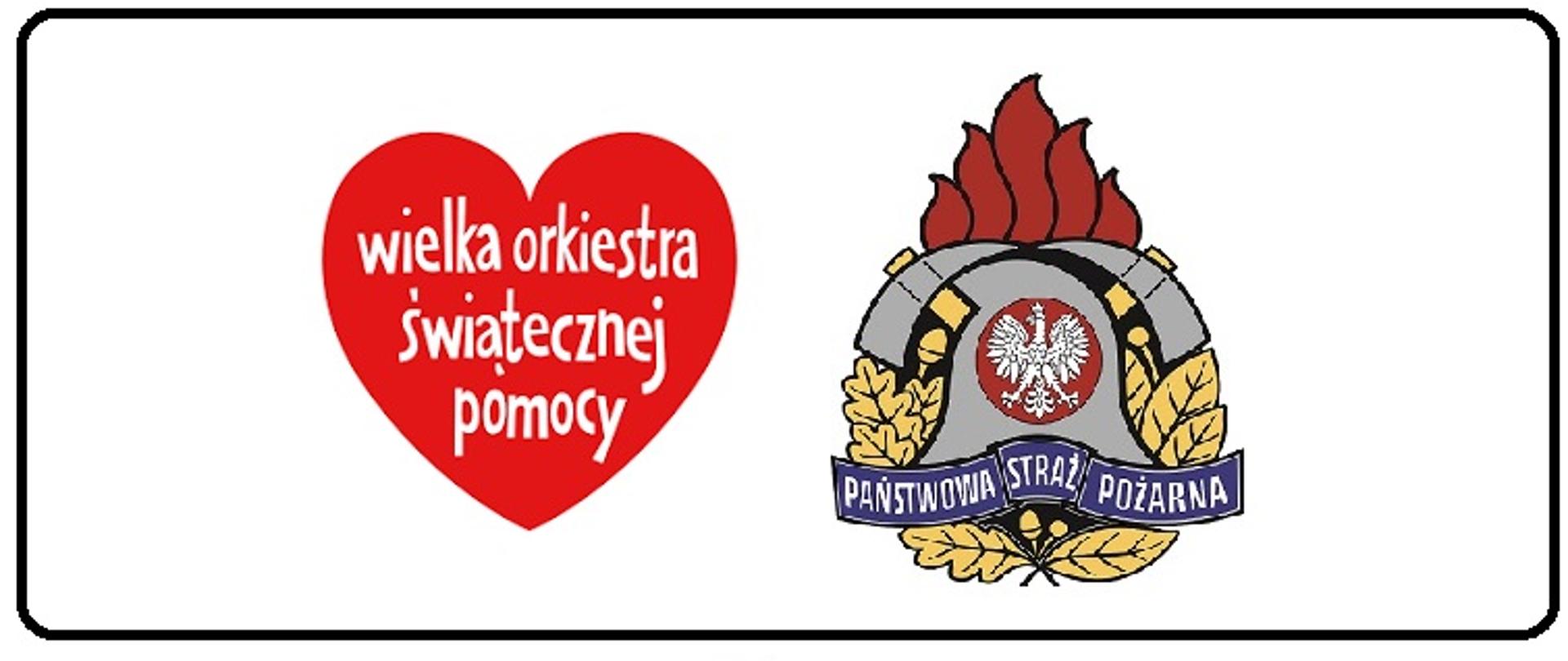 Logo PSP i WOŚP