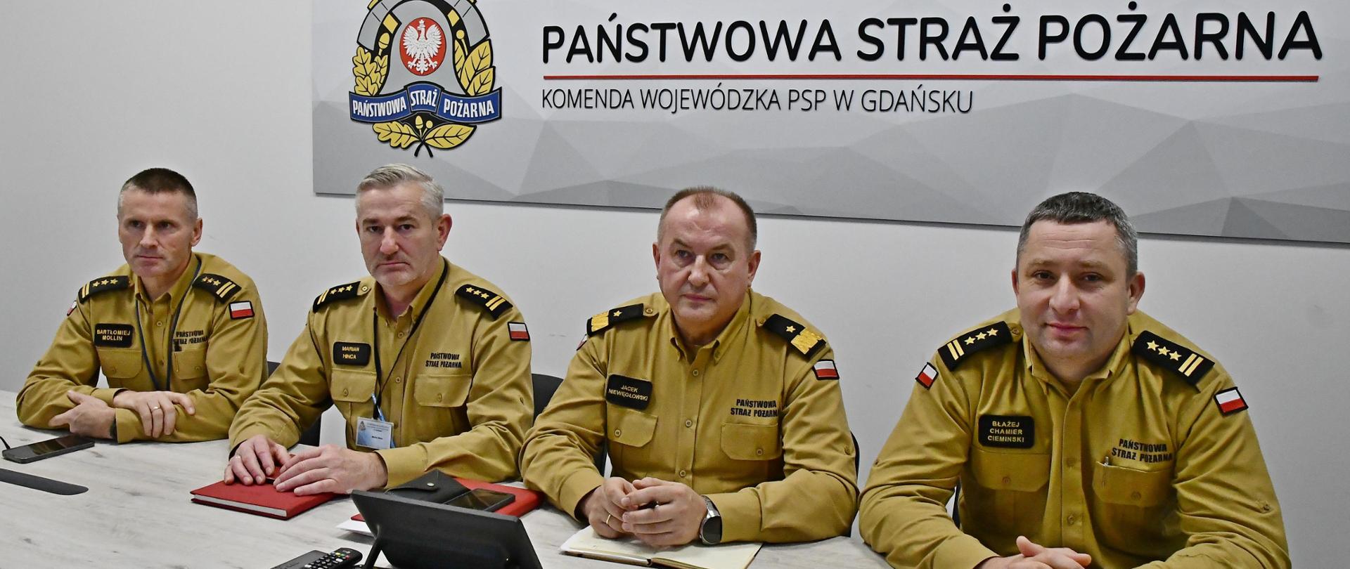 Podsumowanie roku 2025 przez pomorskiego komendanta wojewódzkiego PSP nadbryg. Jacka Niewęgłowskiego i jego zastępców