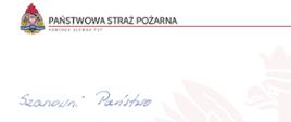 Zdjęcie przedstawia tekst z życzeniami Komendanta Głównego PSP