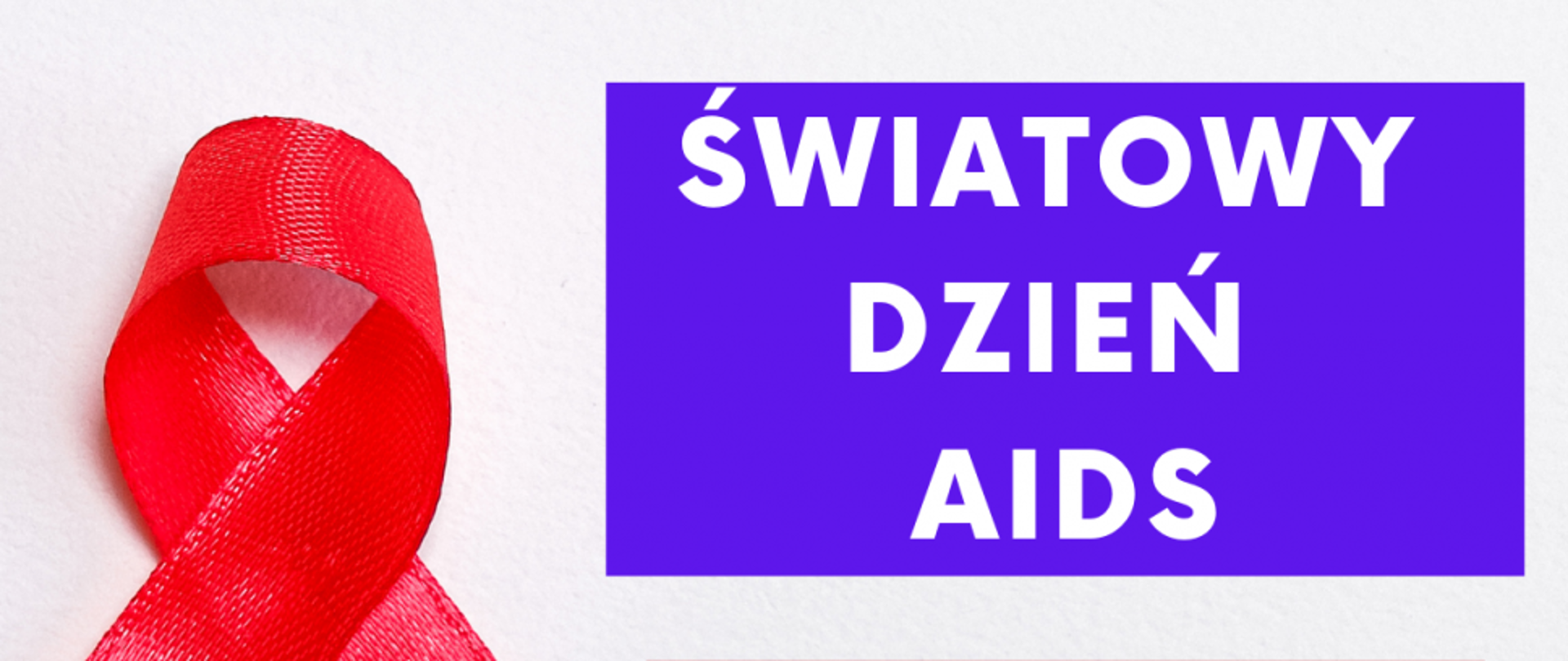 Plakat Światowy Dzień AIDS - czerwona wstążka