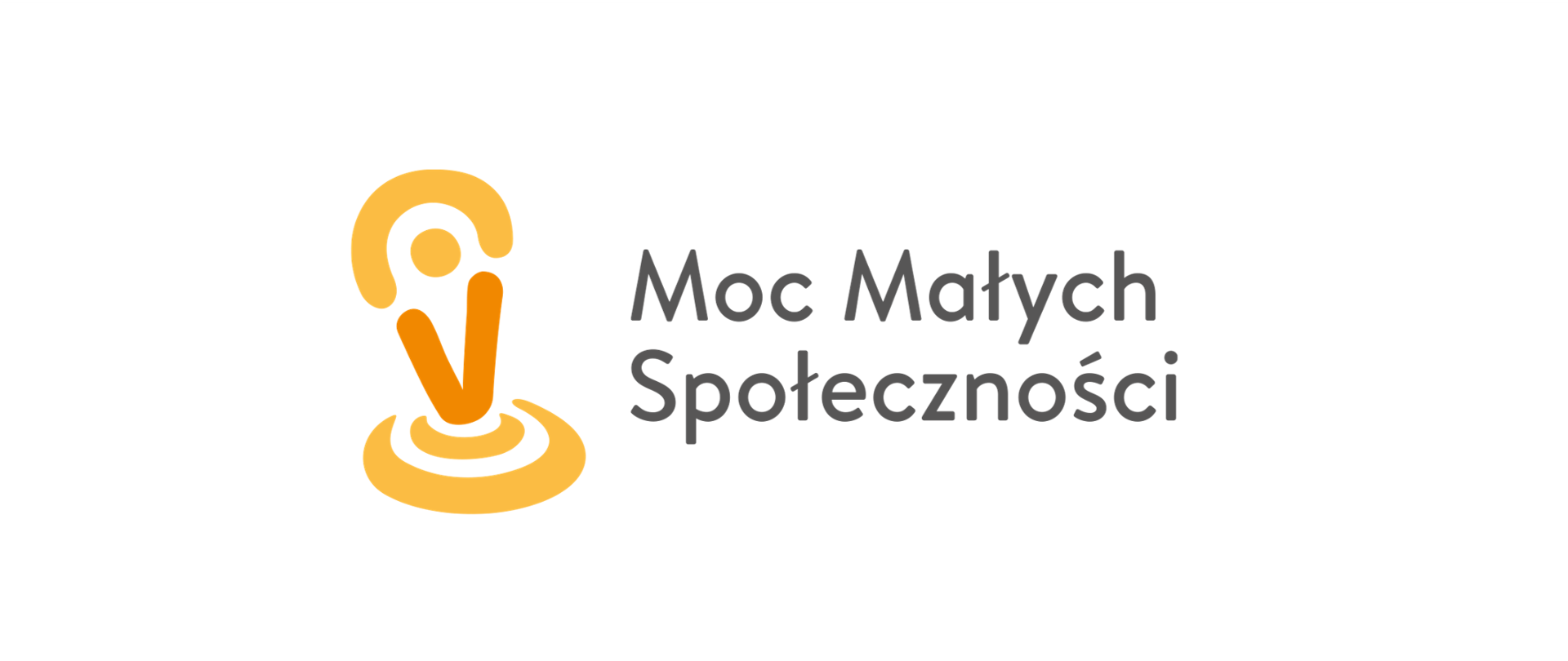 Grafika nagłówkowa do artykułu. Jednolite tło. Na grafice widoczne jest logo programu Moc Małych Społeczności.
