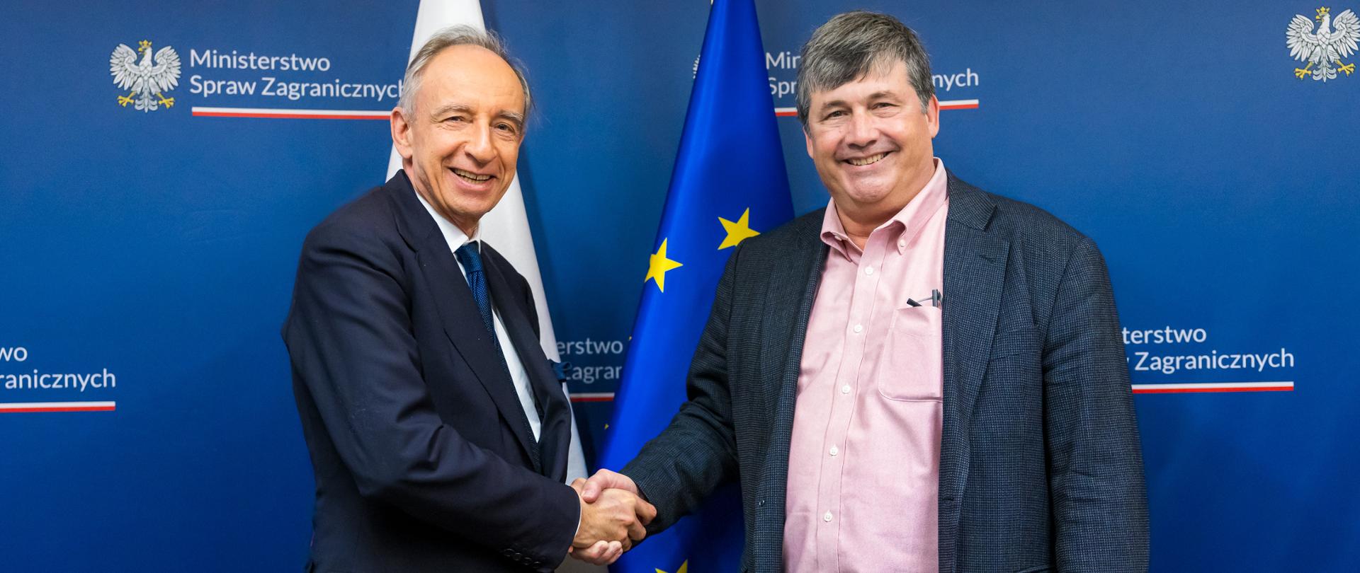 Spotkanie Ministra Władysława Teofila Bartoszewskiego z Markiem Lambertem z Departamentu Stanu USA