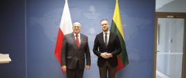 Spotkanie prasowa ministra Zbigniewa Raua i ministra spraw zagranicznych Litwy Gabrieliusa Landsbergisa