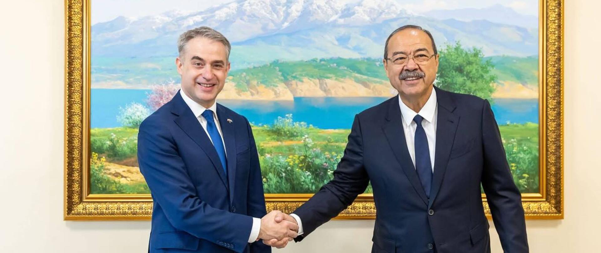 Premier Krzysztof Gawkowski z Premierem Uzbekistanu - foto służba prasowa rządu UZ