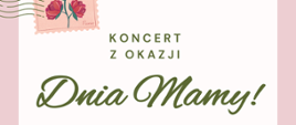 Grafika z informacją o koncercie z okazji dnia mamy