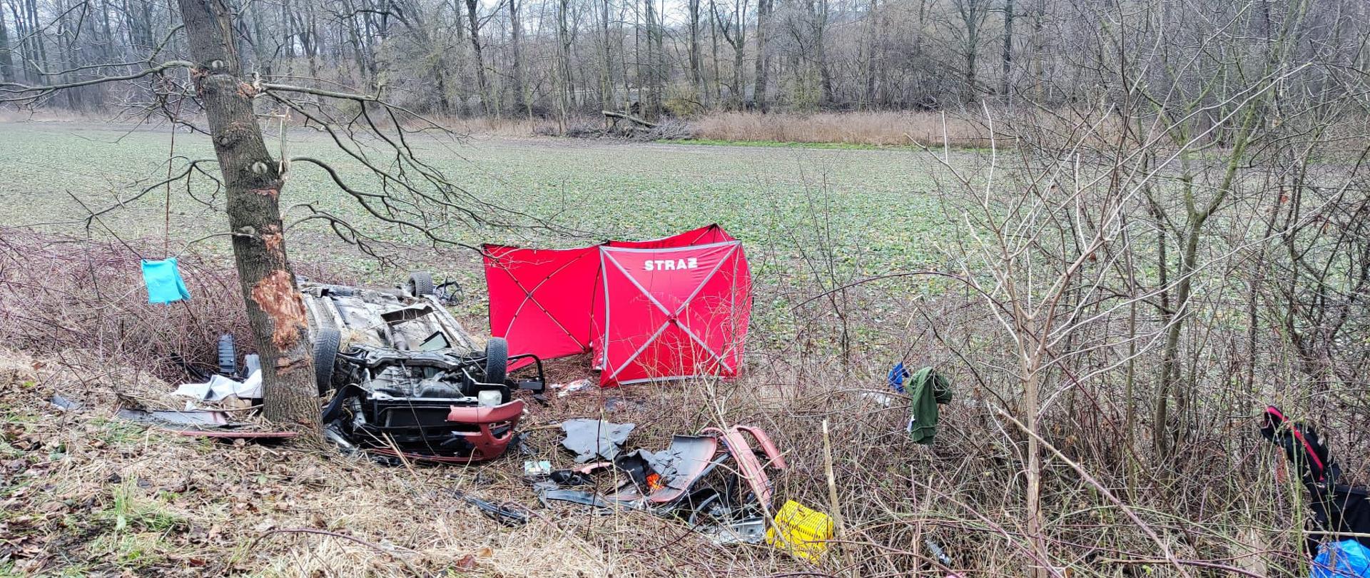 Tragiczny wypadek na drodze powiatowej pomiędzy miejscowościami Maciejowice a Janowa gm. Otmuchów