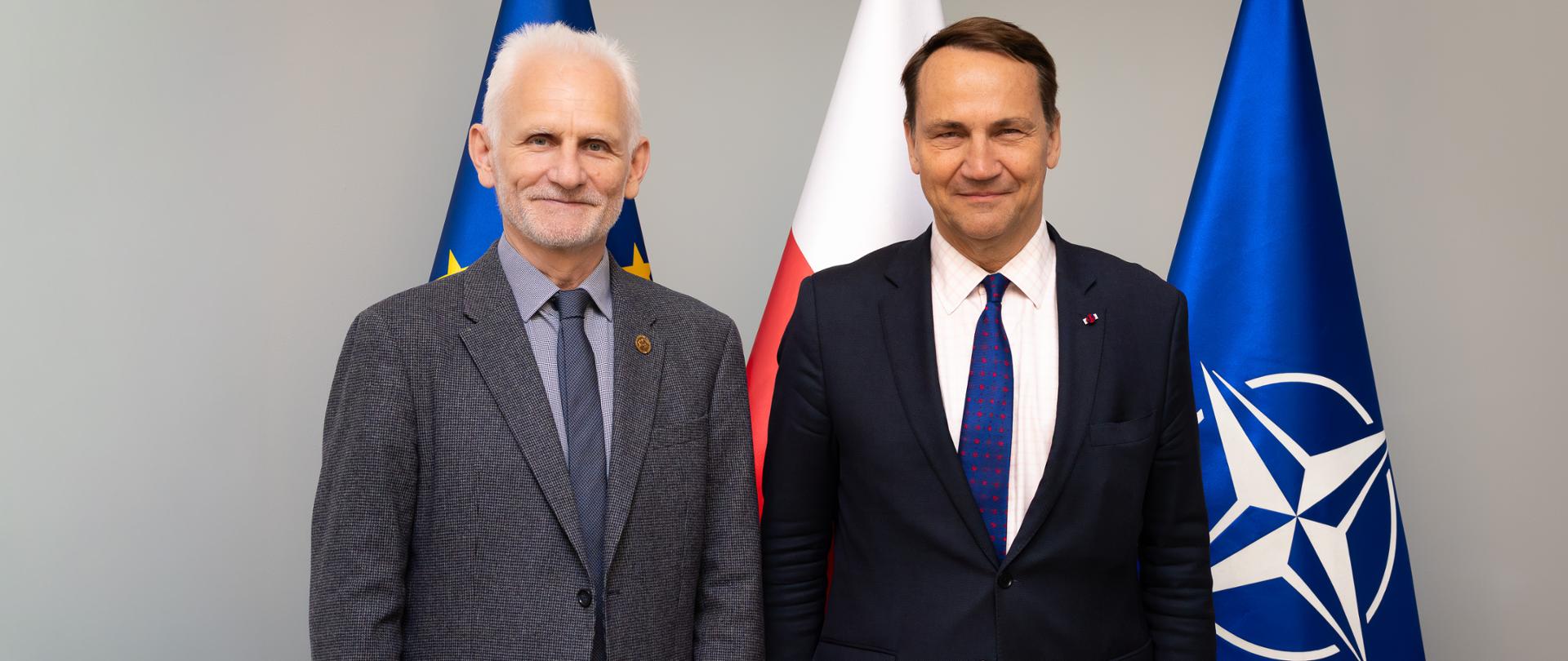 Deputy Prime Minister and Minister of Foreign Affairs Radosław Sikorski met with Ales Bialatski