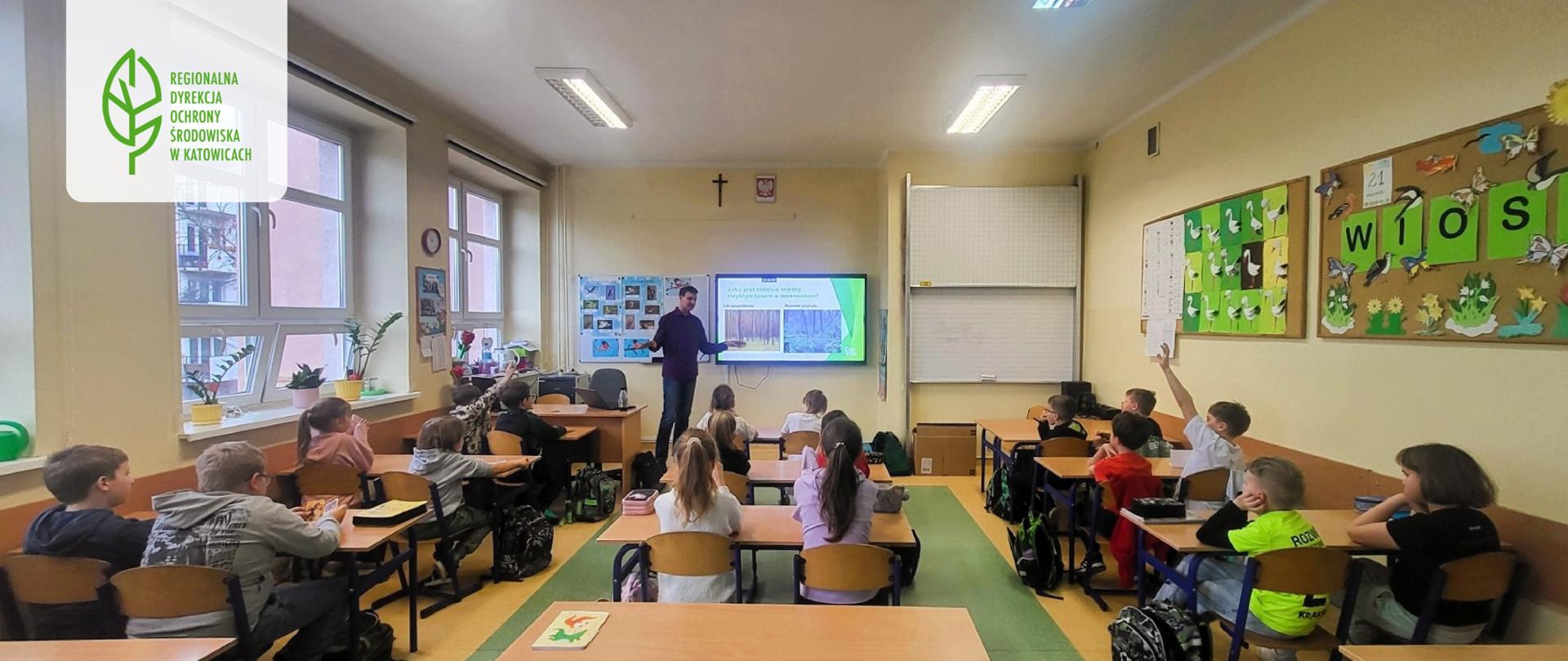 Lekcja o rezerwatach przyrody w Szkole Podstawowej nr 11 w Katowicach