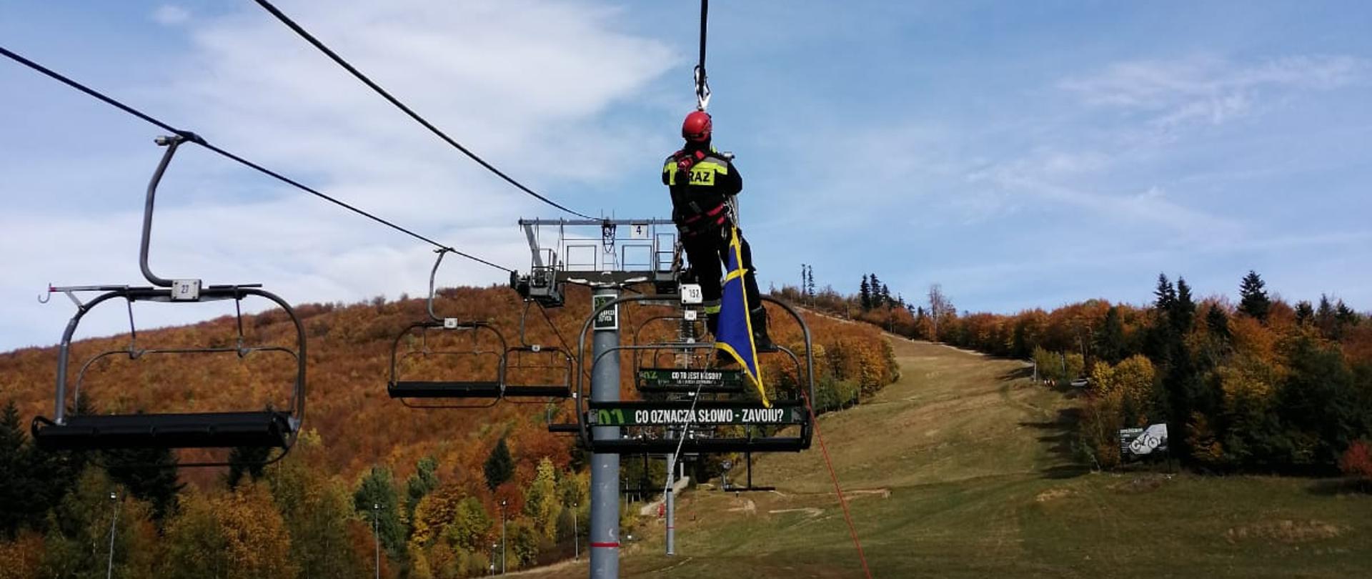 Ewakuacja kolei Mosorny Groń