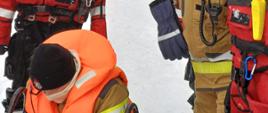 Ćwiczenia doskonalące z ratownictwa lodowego strażaków JRG w Działdowie oraz OSP z powiatu działdowskiego