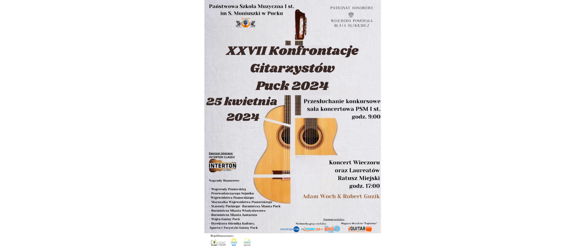XXVII Konfrontacje Gitarzystów Puck 2024 plakat 1