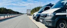 Miejsce zatrzymania do kontroli kierowcy ciężarówki w stanie po spożyciu alkoholu na ekspresowej „ósemce” w pobliżu Ostrowi Mazowieckiej.