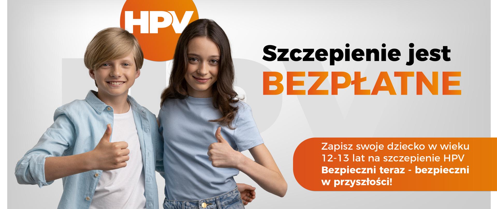 Plakat kampanii promującej szczepienia przeciwko HPV
