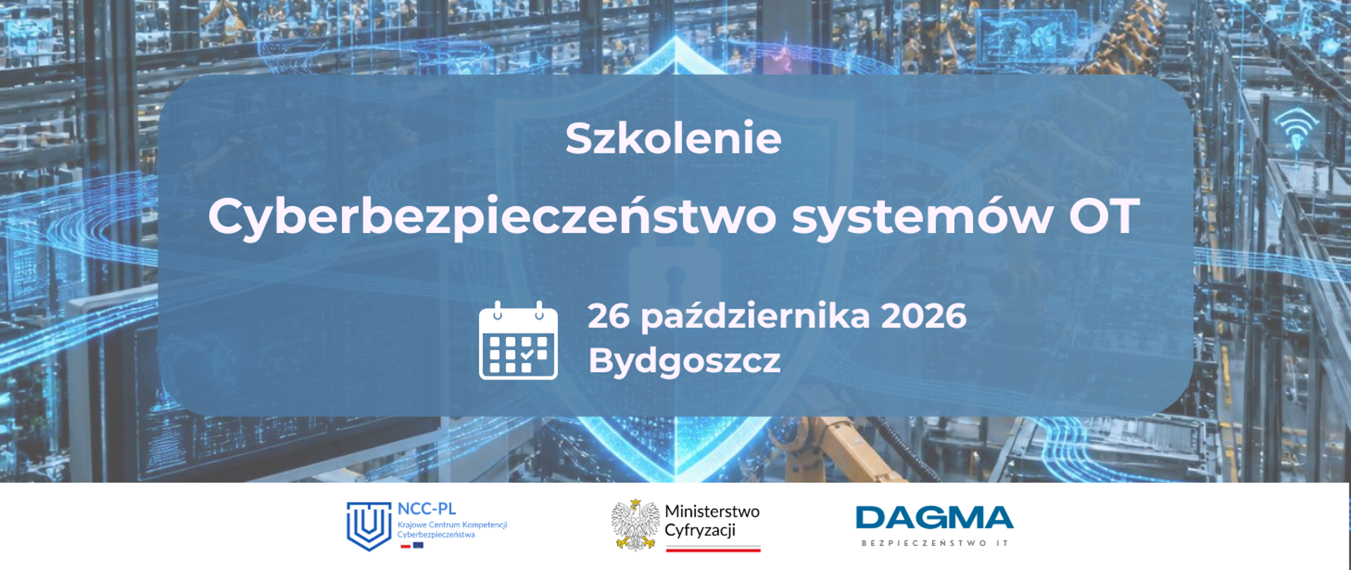 Tytuł warsztatów i termin na tle niebieskiej grafiki