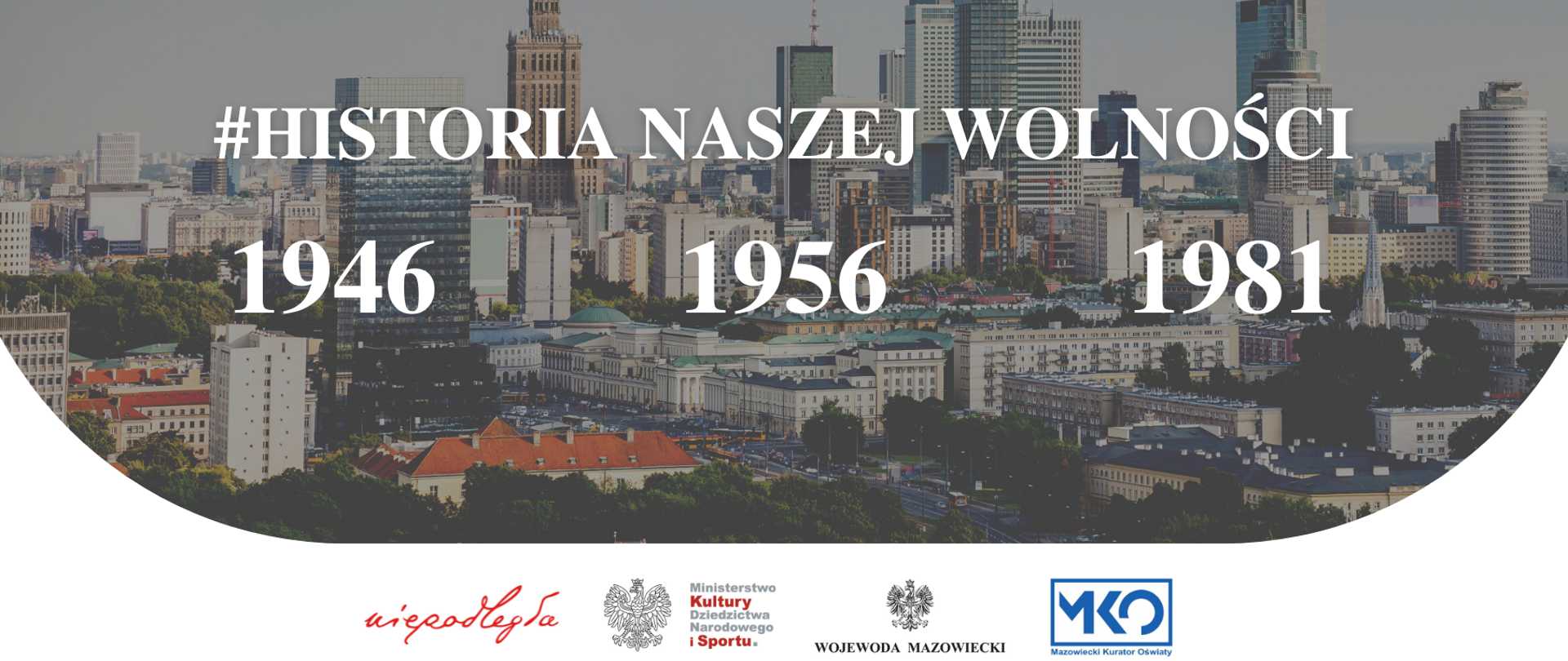 grafika z tytułem projektu w tle zdjęcie placu Bankowego w Warszawie