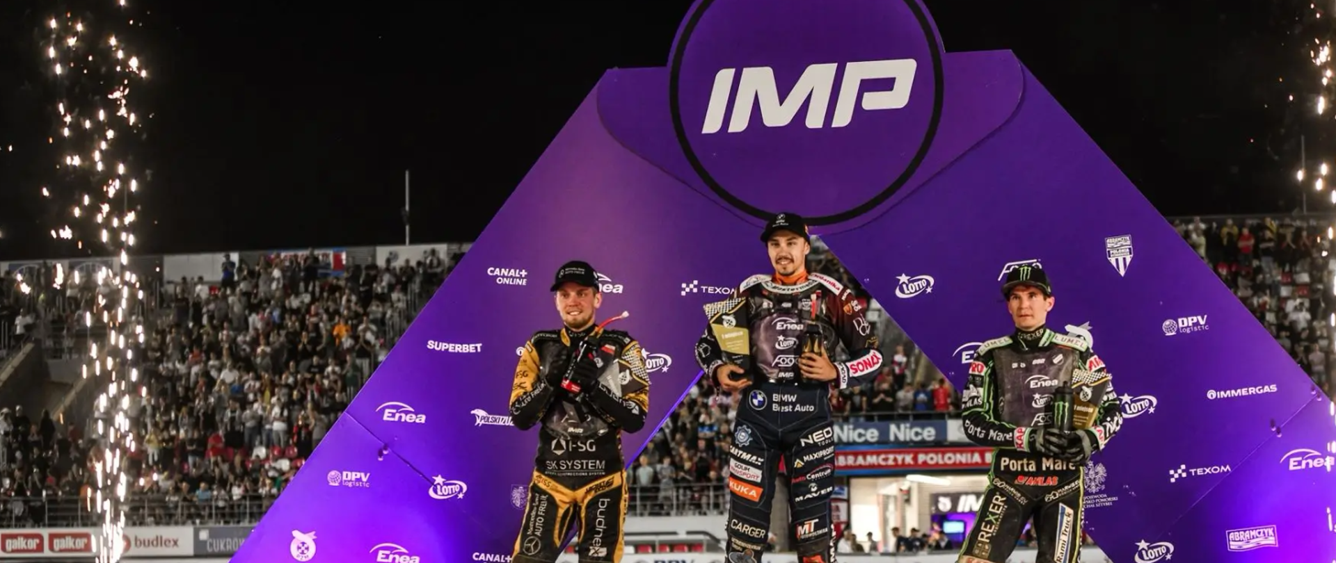 IMP w Bydgoszczy, podium. fot. Sonia Kaps/speedwayimp