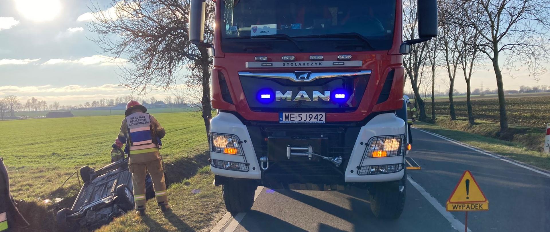 Wypadek na drodze wojewódzkiej nr 617 w m. Łaguny