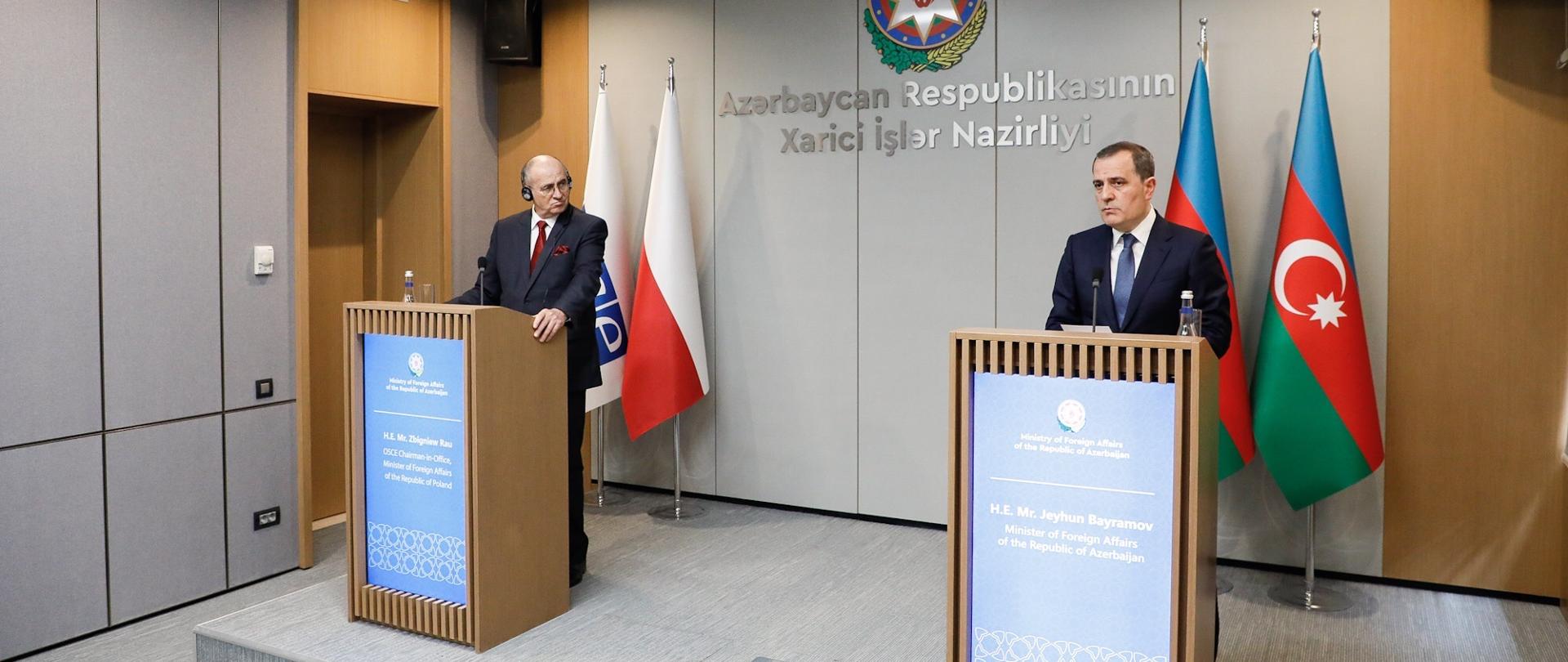 Minister Zbigniew Rau during his visit in Azerbaijan 