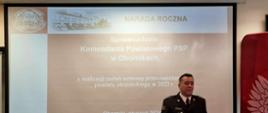 Narada roczna podsumowująca działalność obornickich strażaków w 2023 roku.