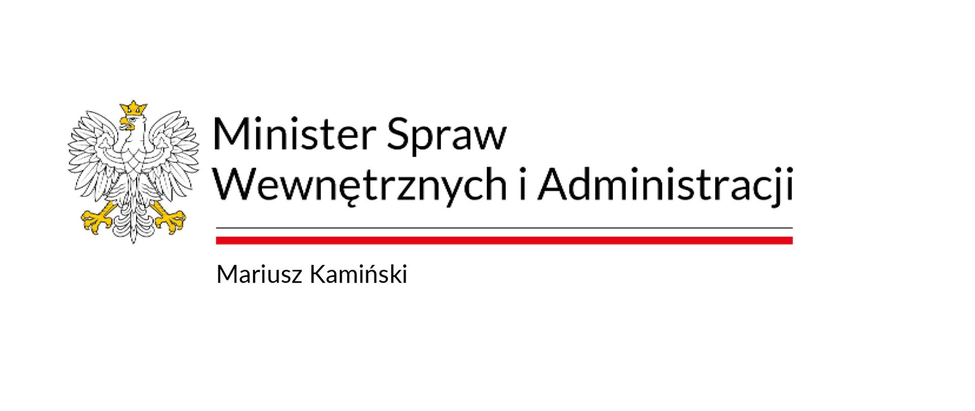 Wydrukowane życzenia świąteczne składane przez Ministra Spraw Wewnętrznych i Administracji.