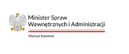 Wydrukowane życzenia świąteczne składane przez Ministra Spraw Wewnętrznych i Administracji.