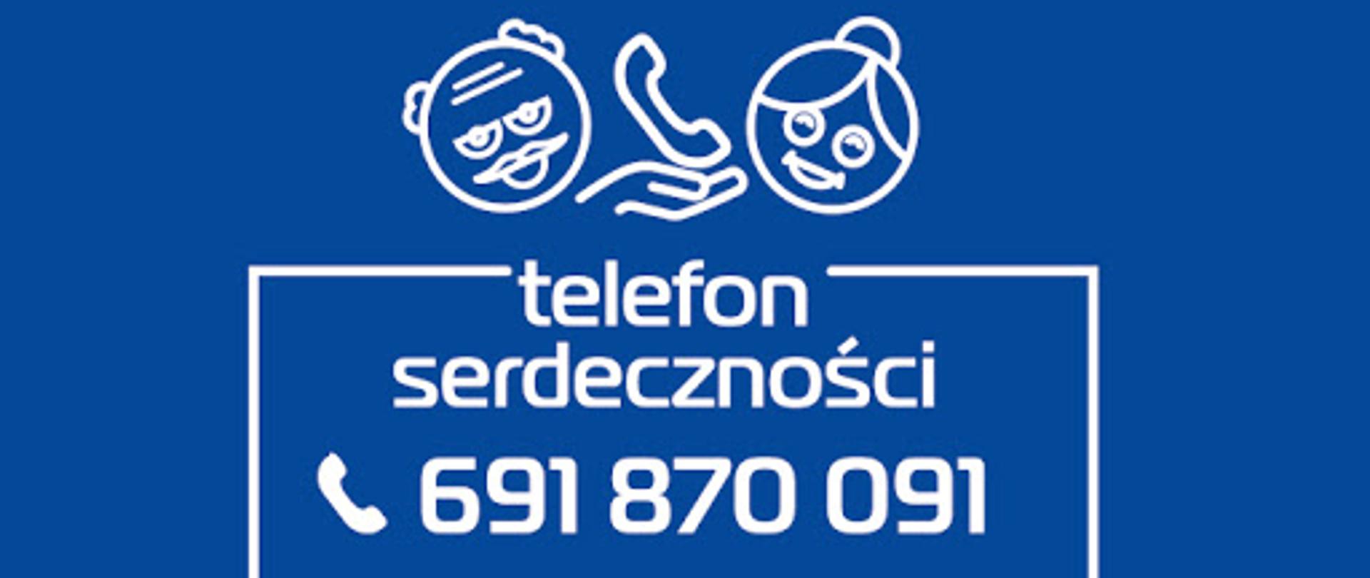 Ulotka z numerem telefonu dla osób oczekującej życzliwej porady