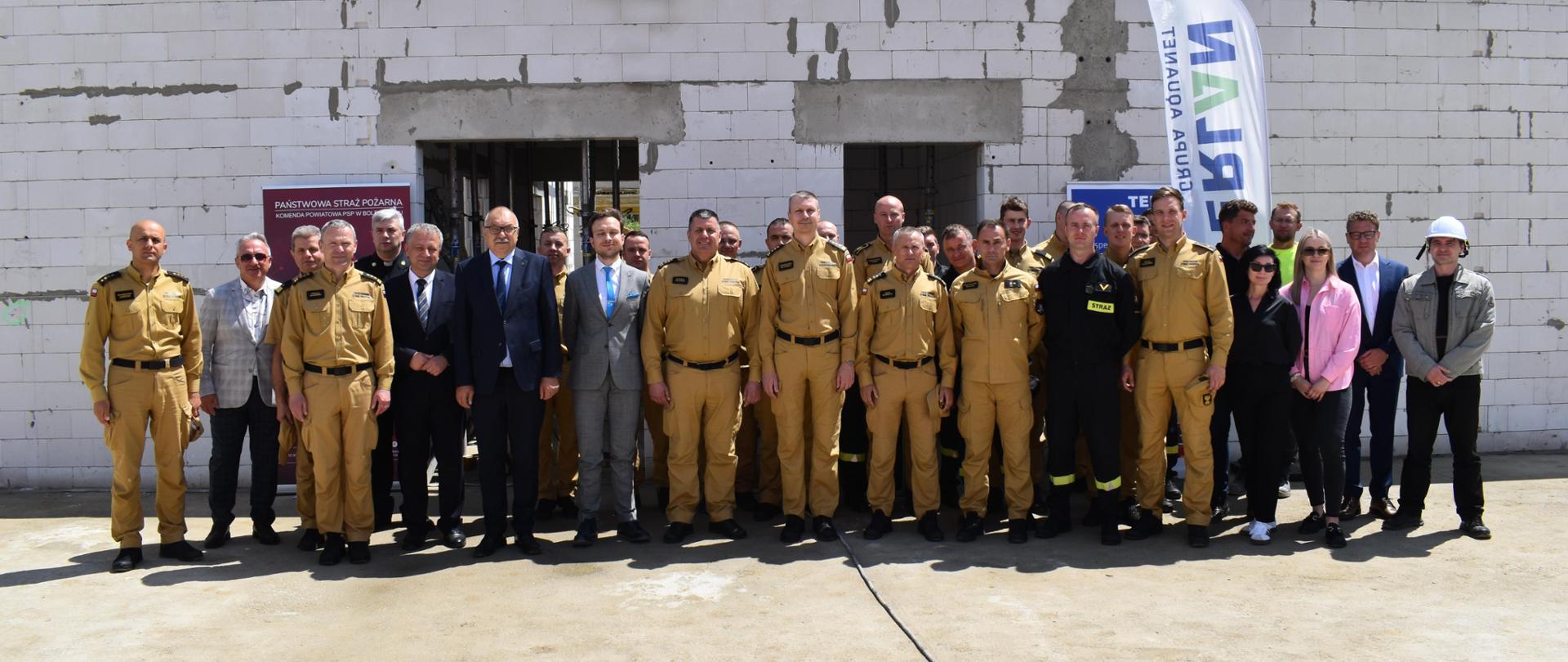 Podpisanie i wmurowanie aktu erekcyjnego KP PSP Bolesławiec