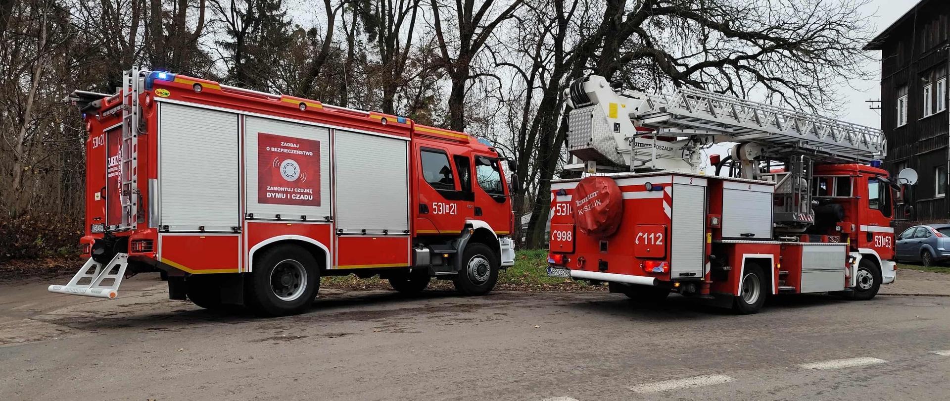 Pożar mieszkania w budynku wielorodzinnym przy ul. Garnizonowej w Ostródzie