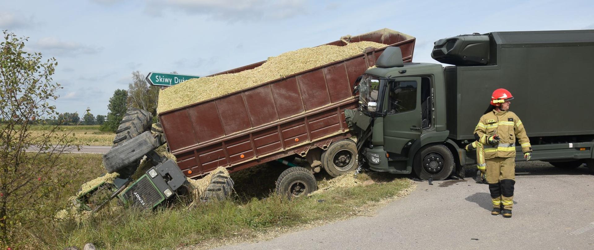 Miejsce wypadku drogowego, działania zastępów JRG