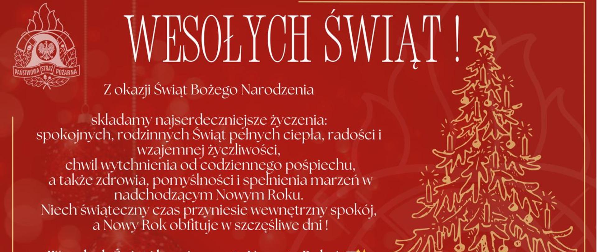 Życzenia Świąteczne Komendanta Powiatowego PSP w Giżycku