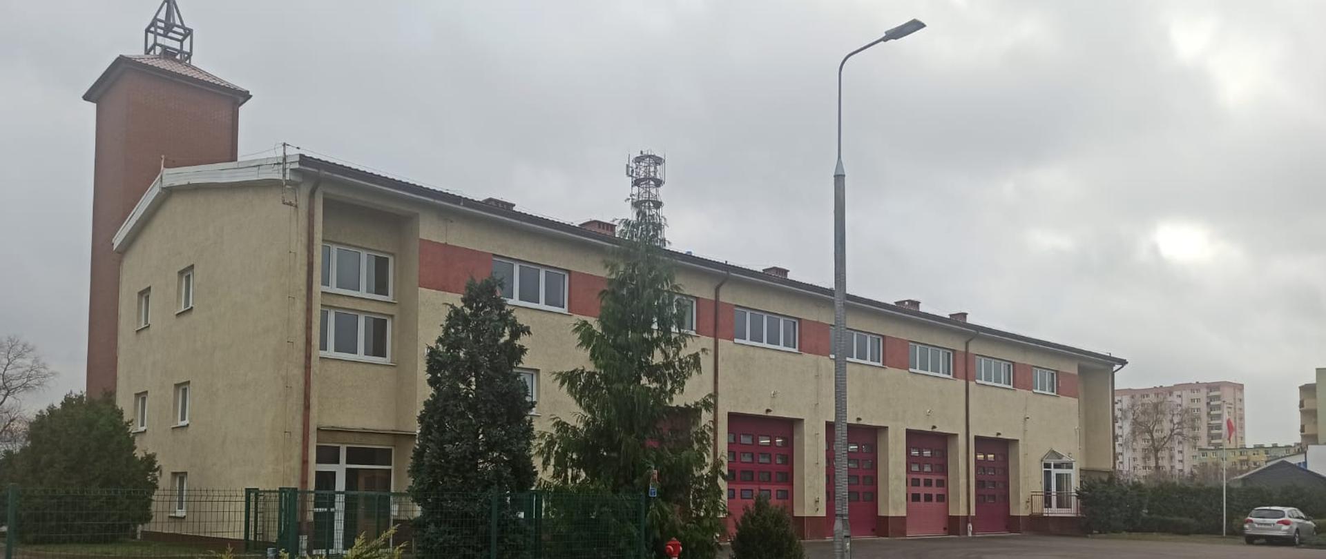 Budynek Jednostki Ratowniczo-Gaśniczej nr 2 w Bydgoszczy, elewacja frontowa.