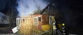 Pożar domu w miejscowości Nurzec Stacja