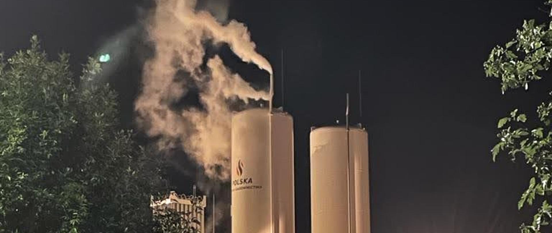 Awaria na stacji regazyfikacji skroplonego gazu LNG.