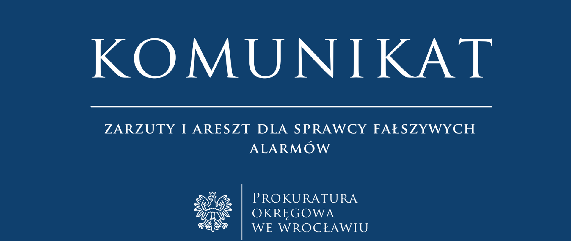 Zarzuty i areszt dla sprawcy fałszywych alarmów.