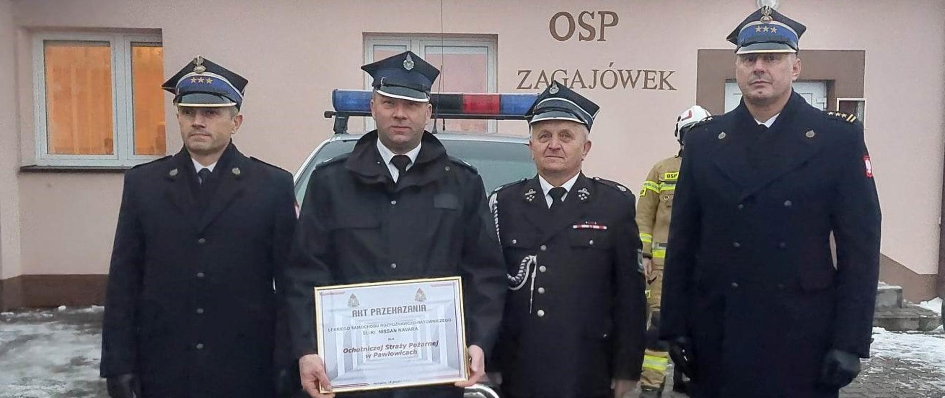 POSIEDZENIE ZARZĄDU ODDZIAŁU GMINNEGO ZOSP RP W MICHAŁOWIE POŁĄCZONE ZE SPOTKANIEM WIGILIJNYM ORAZ PRZEKAZANIEM POJAZDU SLRR DLA OSP W PAWŁOWICACH- POWIAT PIŃCZOWSKI