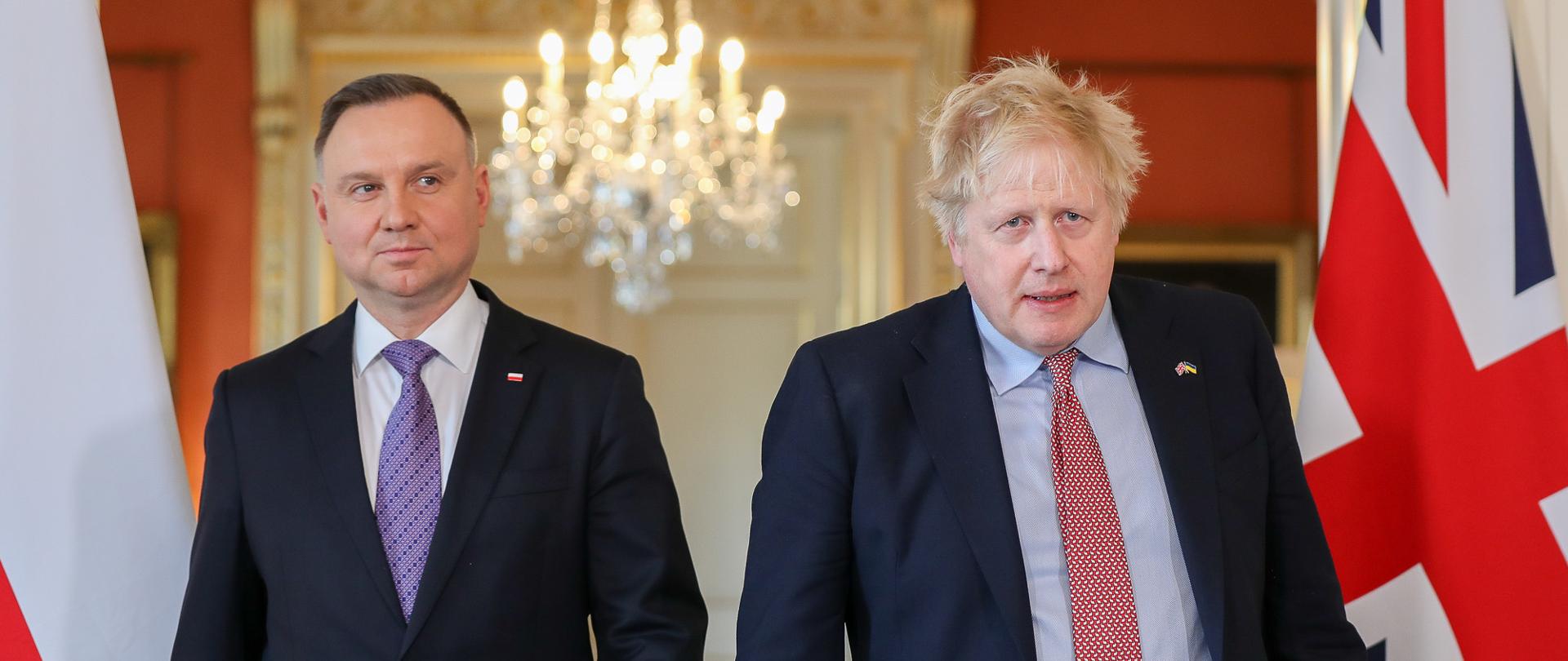 Prezydent Andrzej Duda i premier Boris Johnson 2