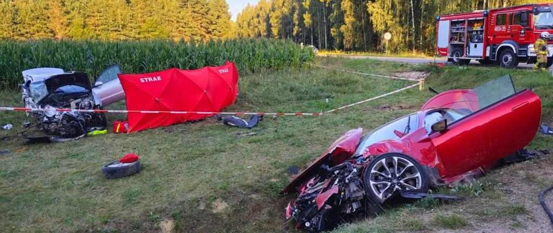 Wypadek na DW w okolicy m. Słomianka