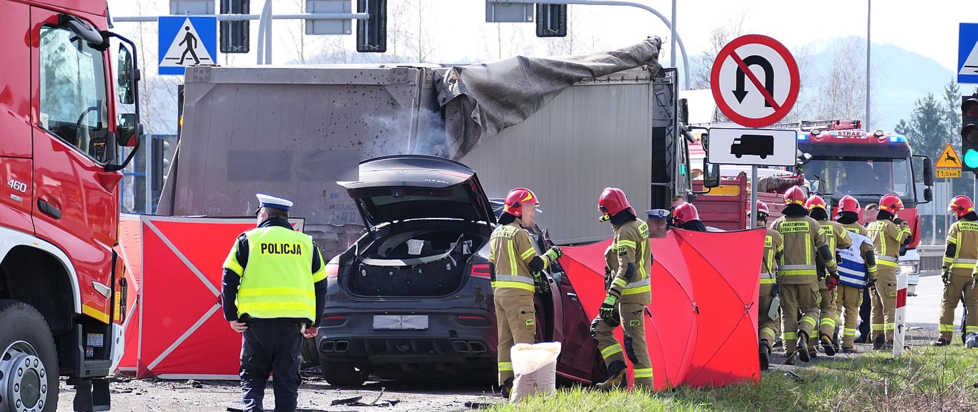 Wypadek w Ustroniu na DW941 