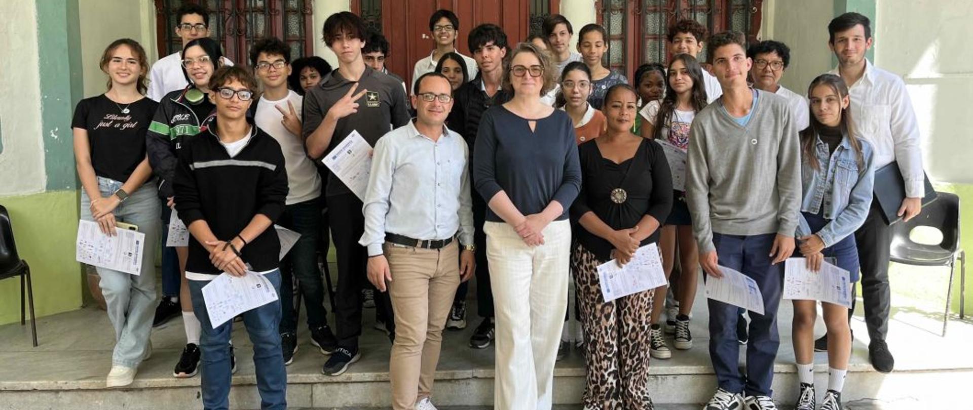 Wykład na temat polskiej prezydencji w Radzie UE w szkole średniej Tomás David Royo