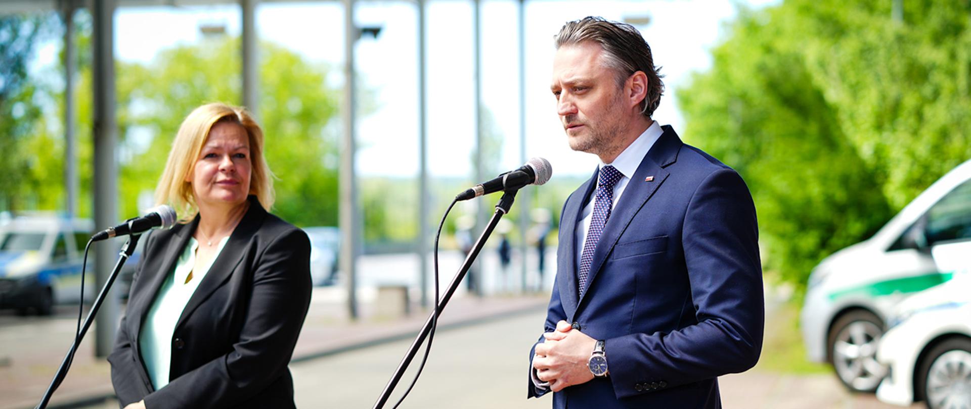 Deputy minister Bartosz Grodecki with Cherman Minister Nancy Faeser